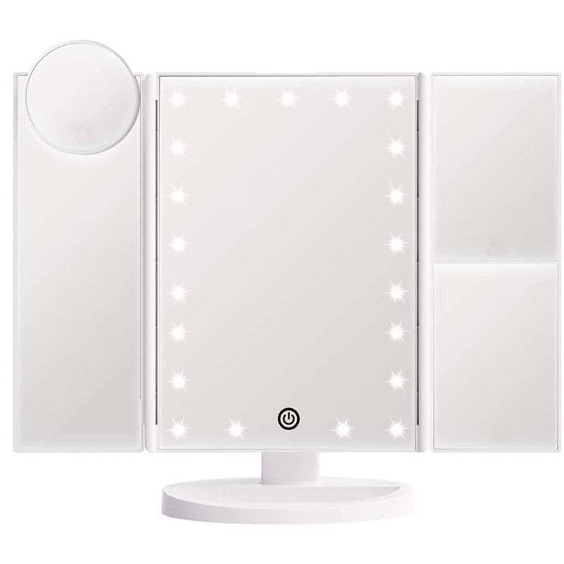 Miroir Maquillage UKIUAN Avec Lumière LED Et Ventilateur - USB Rechargeable - Grossissement X5 - 20 Cm Miroir Grossissant 5x Miroir Maquillage UKIUAN Avec Lumière LED Et Ventilateur - USB Rechargeable - Grossissement X5 - 20 Cm Miroir Grossissant 5x