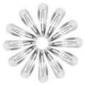 12 bracelets métalliques / barrettes - Argent - 
