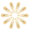 12 barrettes / pinces à cheveux en métal - Or - 