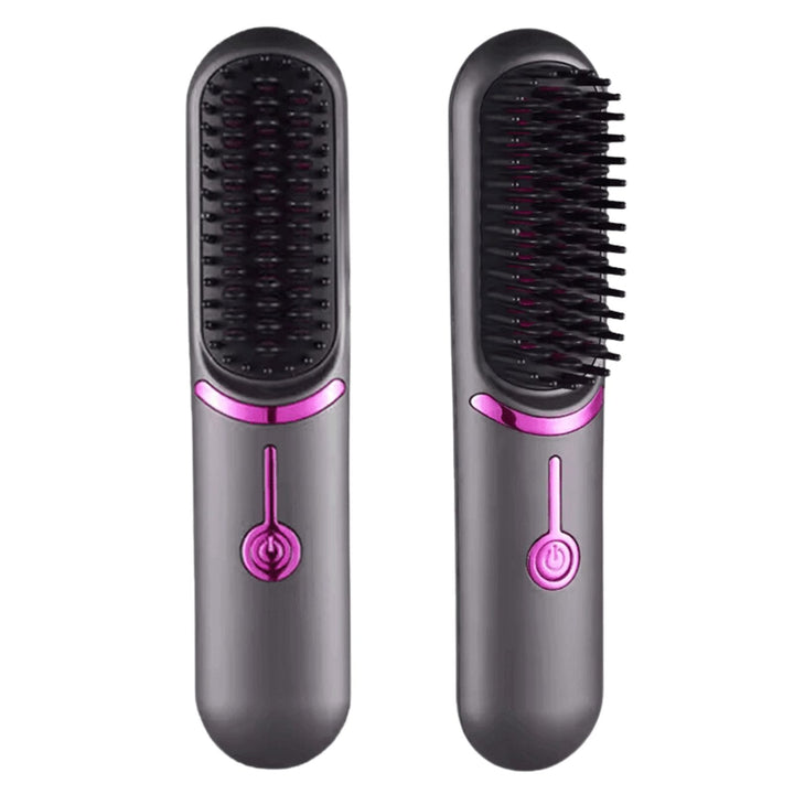 Brosse Lissante 2-en-1 UNIQ - Lisseur et Boucleur Portable Rechargeable USB-C