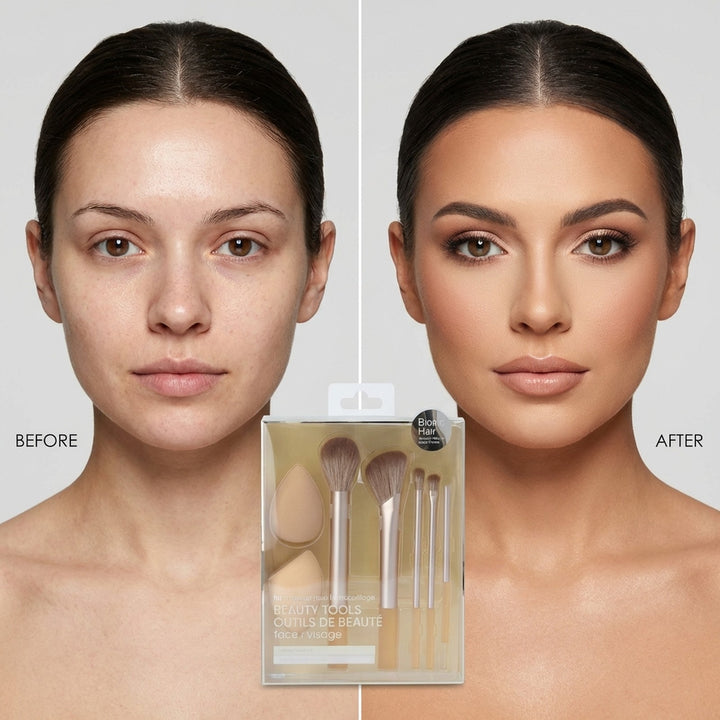 Technique PRO Essential Set – Kit de Pinceaux de Maquillage Professionnel