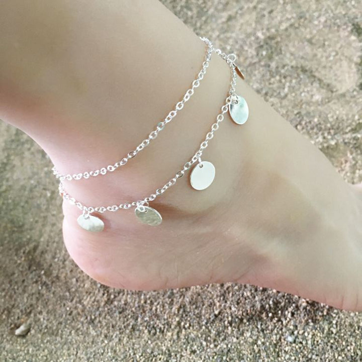 Ankle Chain with Round Pendants - | Fashiongirl