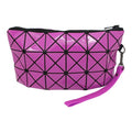 Trousse de toilette AVERY, motif losanges violets - | Fashiongirl