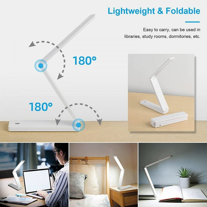Lampe LED à piles - Lampe de bureau pliable - Blanche - | Fashiongirl