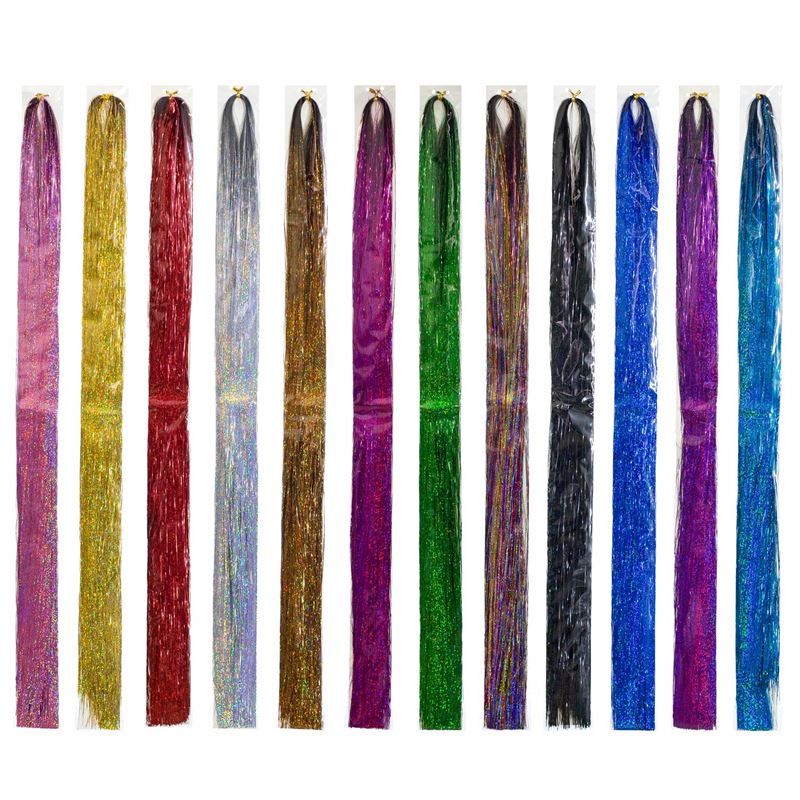 Extensions Bling glitter - 100 mèches de cheveux pailletées 80 cm - couleur café/moka - | Fashiongirl