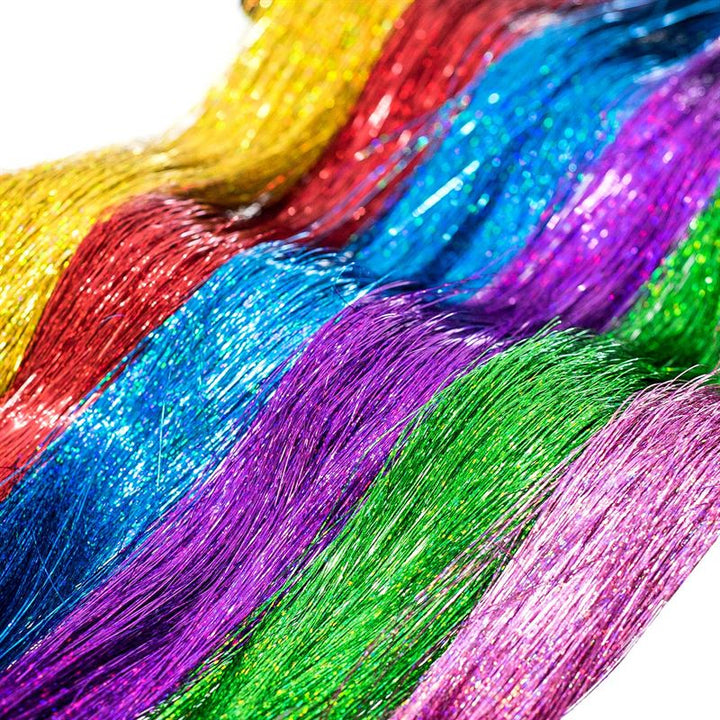 Extensions Bling glitter - 100 mèches de cheveux pailletées 80 cm - couleur café/moka - | Fashiongirl