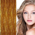 Extensions Bling Glitter 100 mèches de cheveux pailletées 80 cm, dorées - | Fashiongirl