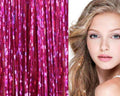 Extensions Bling Glitter 100 extensions de cheveux pailletées 80 cm - Rose - | Fashiongirl