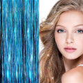 Extensions Bling Glitter 100 extensions de cheveux pailletées 80 cm - turquoise - | Fashiongirl