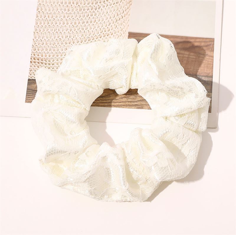 Chris Rubin Alice Scrunchie - White - Hair Accessories