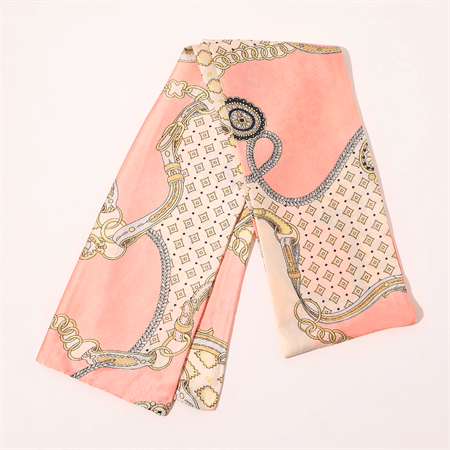 Foulard en soie Bella Chris Rubin - Rose - | Fashiongirl