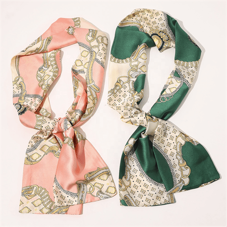 Foulard en soie Bella Chris Rubin - Rose - | Fashiongirl