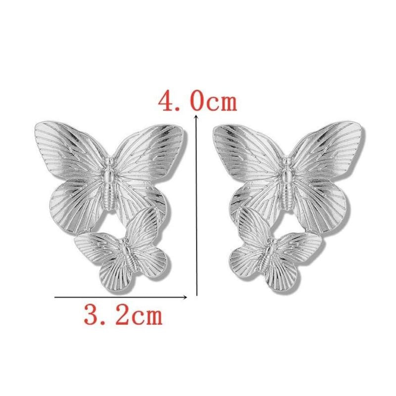 Chris Rubin - Boucles d'oreilles papillons - Argent - | Fashiongirl