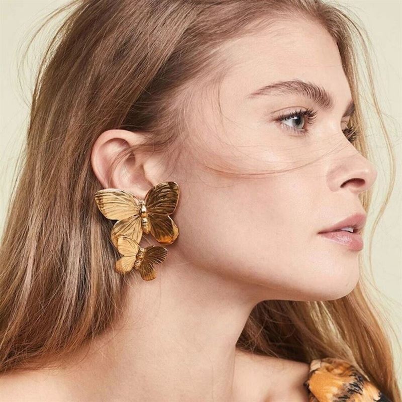 Chris Rubin - Boucles d'oreilles papillons - Argent - | Fashiongirl