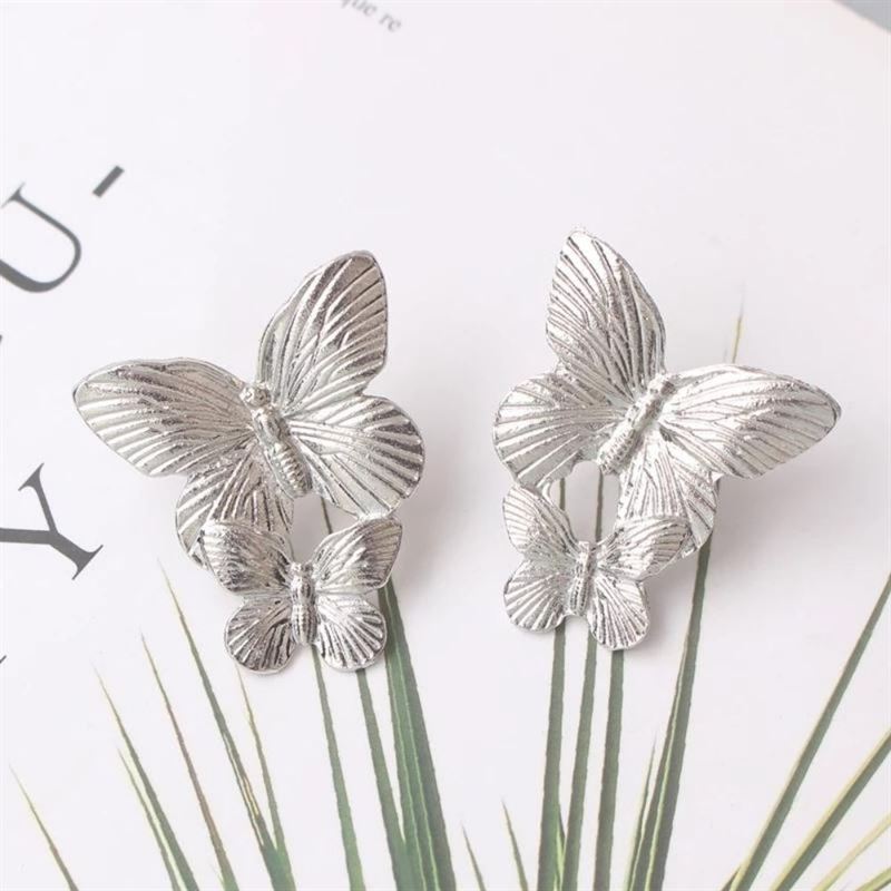 Chris Rubin - Boucles d'oreilles papillons - Argent - | Fashiongirl