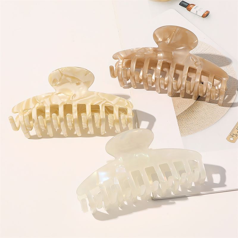 Chris Rubin Daze Hair Claw - Marbre brun pâle - Accessoires pour cheveux | Fashiongirl