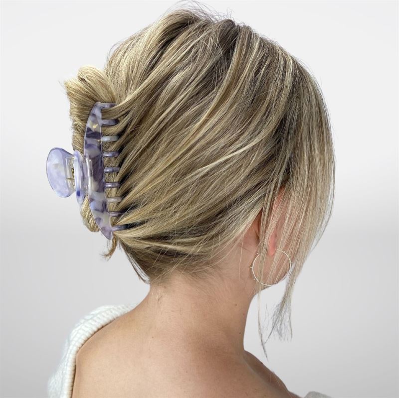 Chris Rubin Daze Hair Claw - Marbre pervenche - Accessoires pour cheveux | Fashiongirl