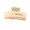 Chris Rubin Ruby Hair Claw - Milky Check - Accessoires pour cheveux | Fashiongirl