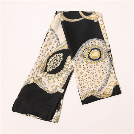 Foulard en soie Chris Rubin - Foulard en soie Bella, noir - | Fashiongirl