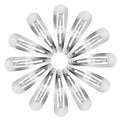 Barrettes à clip en argent, design classique - 12 pièces - | Fashiongirl