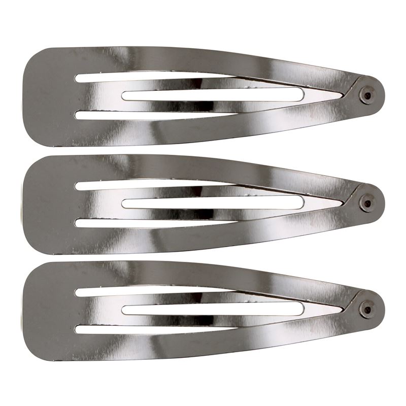 Barrettes à clip en argent, design classique - 12 pièces - | Fashiongirl
