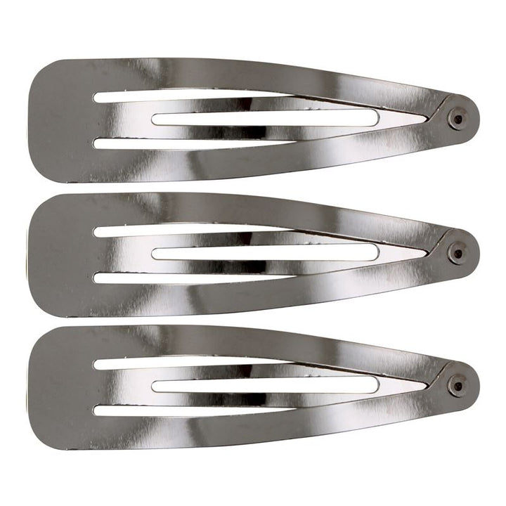 Barrettes à clip en argent, design classique - 12 pièces - | Fashiongirl
