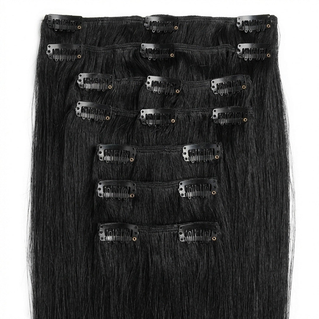 Clip In Extensions 1 black - Clip in Extensions - Fashiongirl