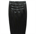 Extensions de cheveux à clipser n° 1 Noir - 7 sets - 60 cm | Gold24 - | Fashiongirl
