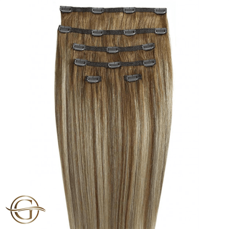 Clip on hair extensions #12/613 Dark Blondmix - 7 sets - 50 cm | Gold24 - | Fashiongirl