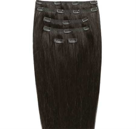 Extensions de cheveux à clipser n° 2 Brun foncé - 7 sets - 50 cm | Gold24 - | Fashiongirl