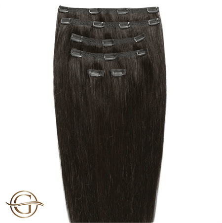 Extensions de cheveux à clipser n° 2 Brun foncé - 7 sets - 50 cm | Gold24 - | Fashiongirl