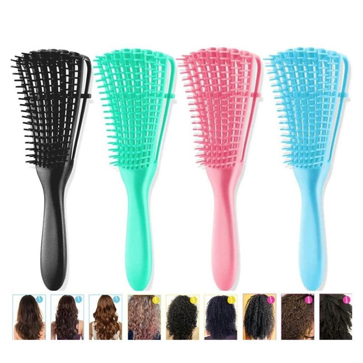 Curved Flex Hair Brush - Black - Hair Styling tool | Fashiongirl