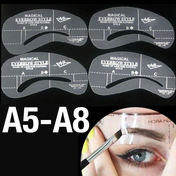 Gabarits pour sourcils - Pochoirs pour sourcils (A5 - A8) - 4 pièces. - | Fashiongirl