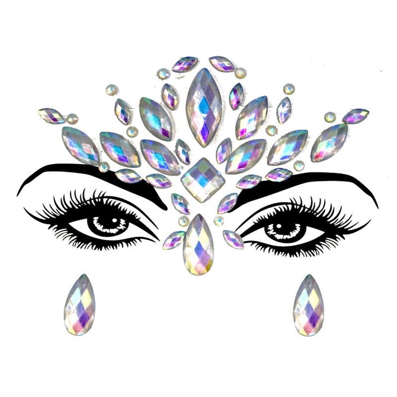Face Jewels - Face diamonds with rhinestones (YJ - 01) - | Fashiongirl