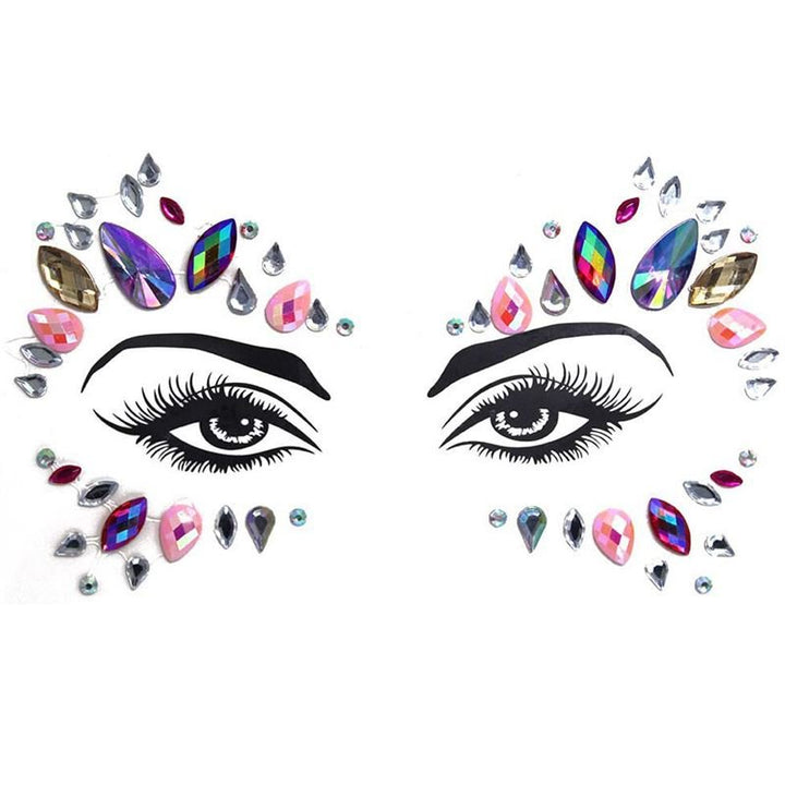 Face Jewels - Face jewellery with rhinestones/diamonds (YT - 70) - | Fashiongirl