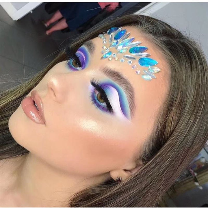 Face Jewels - Face jewellery with rhinestones/diamonds (YT - 89) - | Fashiongirl