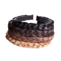 Bandeau en faux cuir avec cheveux torsadés, couleurs fl. 