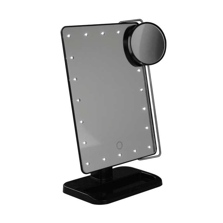 Gillian Jones Hollywood Mirror - LED mirror with 10x magnification - black - | Fashiongirl