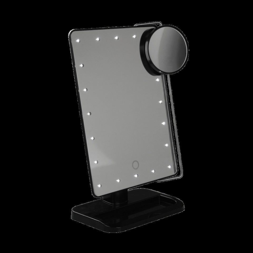 Gillian Jones Hollywood Mirror - LED mirror with 10x magnification - black - | Fashiongirl