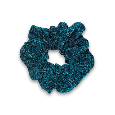 Glitter Scrunchie - Turquoise - Hair Accessories