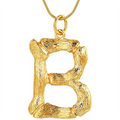 Collier alphabet / lettre en bambou doré - B - | Fashiongirl