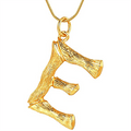 Collier alphabet / lettre en bambou doré - E - | Fashiongirl