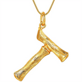 Collier alphabet / lettre en bambou doré - T - | Fashiongirl
