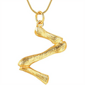 Collier alphabet/lettre en bambou doré - Z - | Fashiongirl