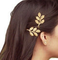 Épingles à cheveux dorées à la feuille d'or - 2 pièces - Accessoires pour cheveux | Fashiongirl