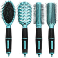 Set de brosses à cheveux édition bleu turquoise - Salon Professional - Idée cadeau parfaite - Accessoire de coiffure | Fashiongirl