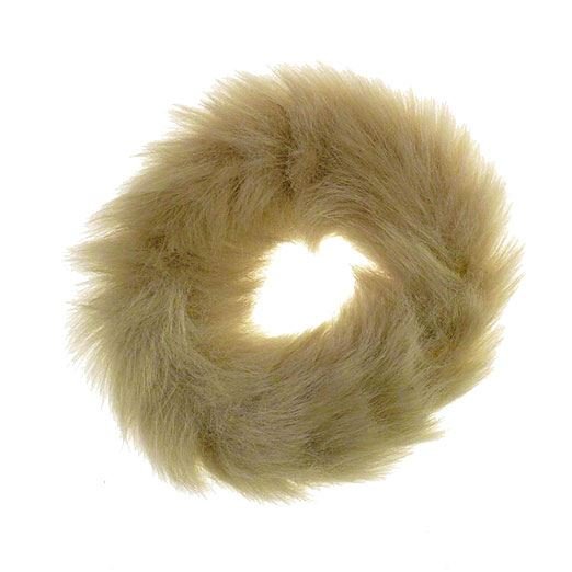 Hair elastic with fur - Faux Scrunchie, natural - Hair Accessories