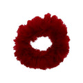 Élastique à cheveux avec fourrure - Faux Scrunchie, rouge - Accessoires pour cheveux