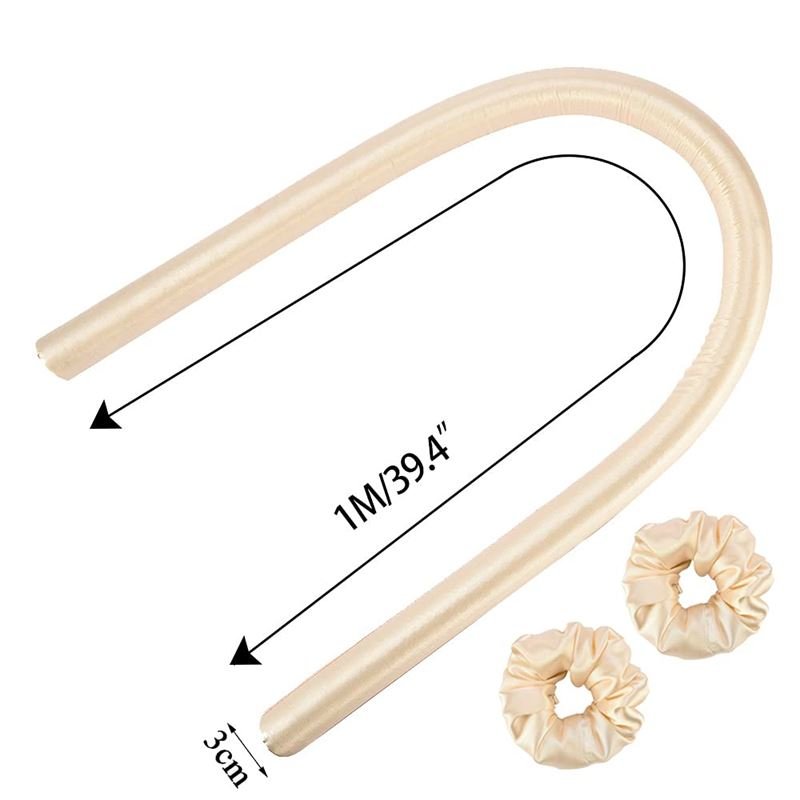 Heatless Hair Curlers - Get beautiful curls without heat - Light Beige - Hair Styling tool | Fashiongirl