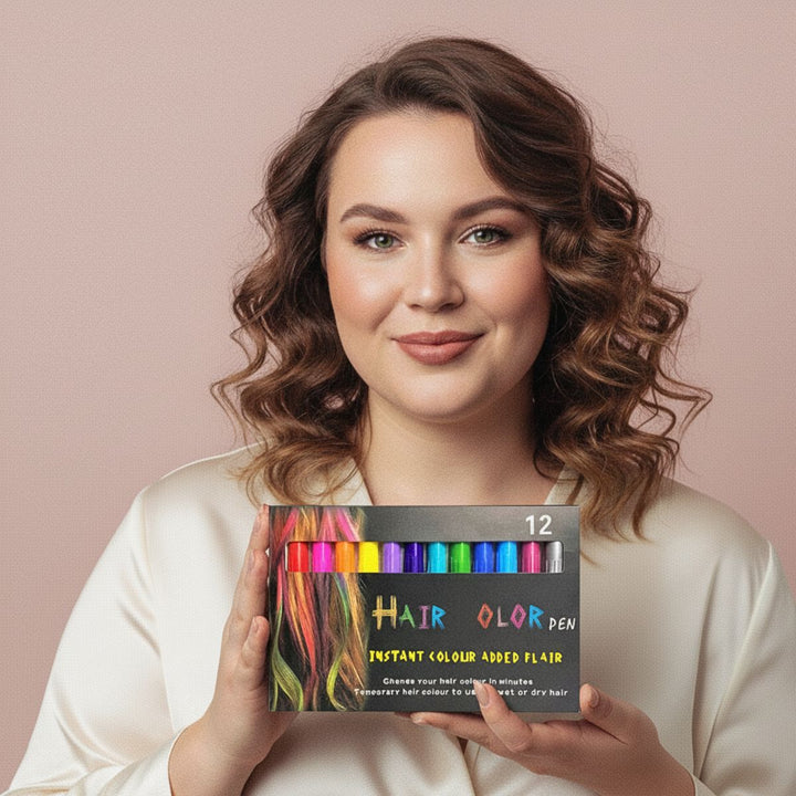 HHair Chalk Color Pen Set - 12 Colors - Hair Accessories